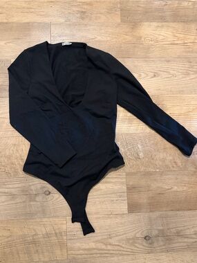Free People Black Bodysuit